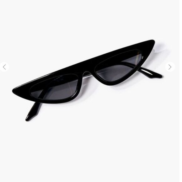 Forever 21 Black Thin Cat Eye Sunglasses - Picture 4 of 4